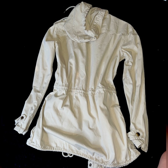 Aritzia TALULA  utility jacket lightweight button+zip beige/cream - Picture 3 of 5